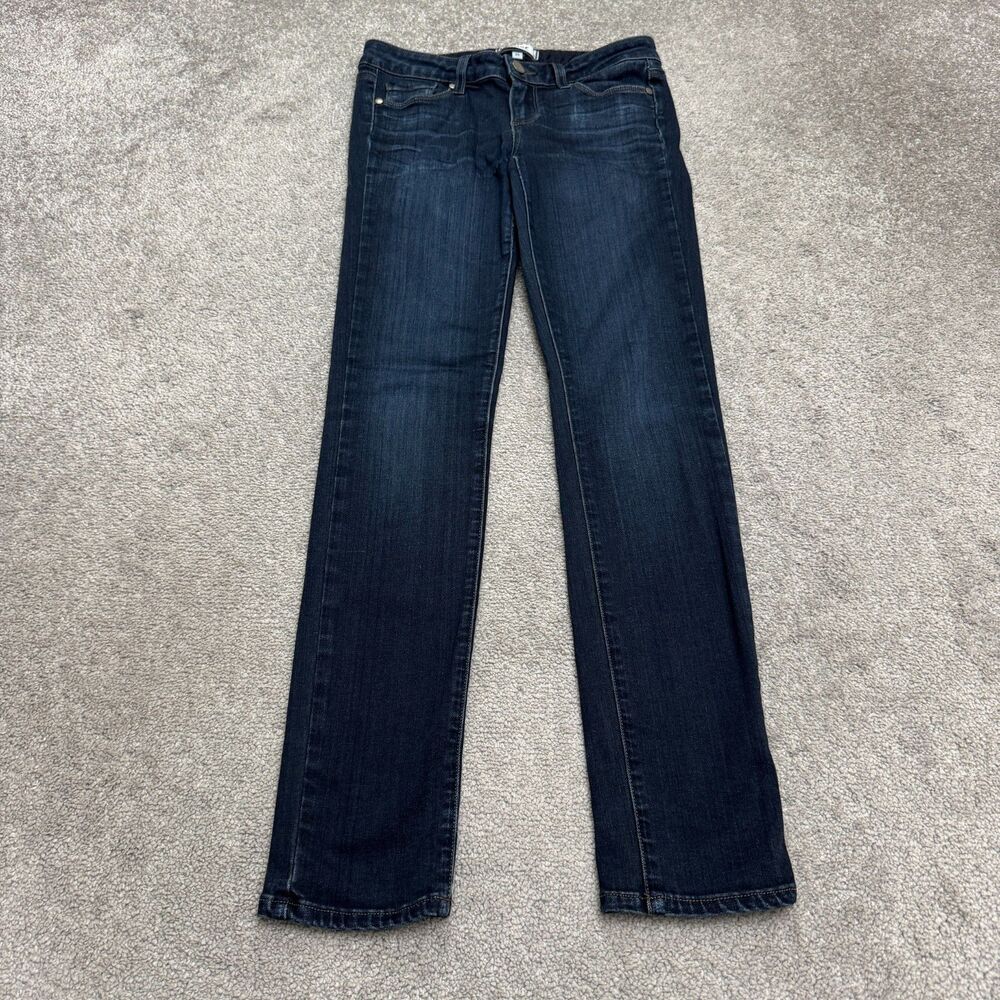 PAIGE Skyline Skinny Denim Jeans Women 26 Mona Dark Wash Blue Stretch Mid Rise